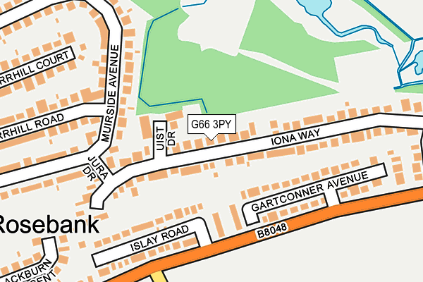 G66 3PY map - OS OpenMap – Local (Ordnance Survey)