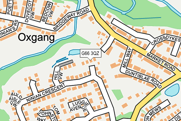 G66 3QZ map - OS OpenMap – Local (Ordnance Survey)