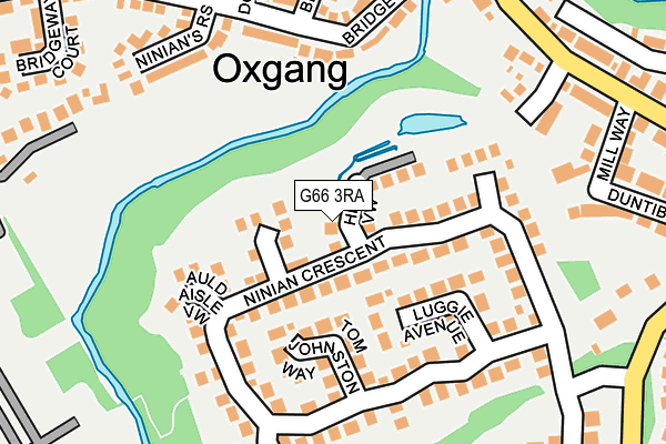 G66 3RA map - OS OpenMap – Local (Ordnance Survey)