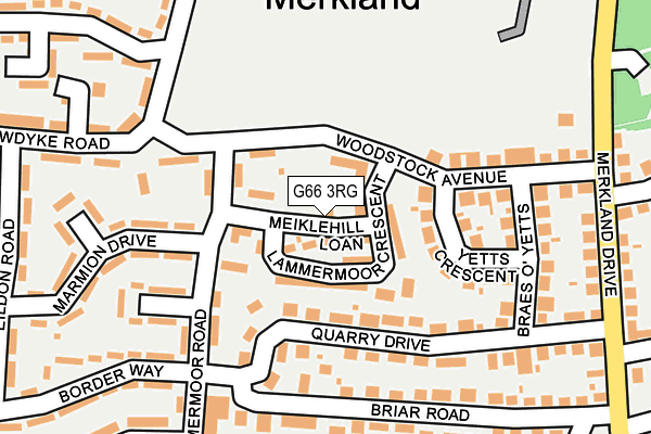 G66 3RG map - OS OpenMap – Local (Ordnance Survey)