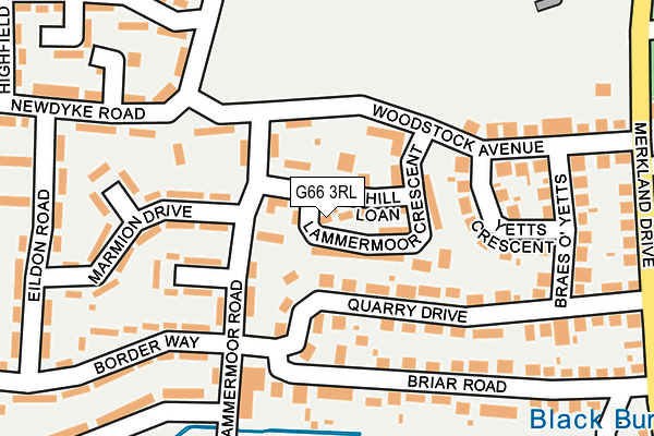 G66 3RL map - OS OpenMap – Local (Ordnance Survey)