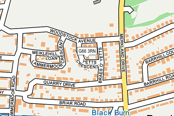 G66 3RN map - OS OpenMap – Local (Ordnance Survey)