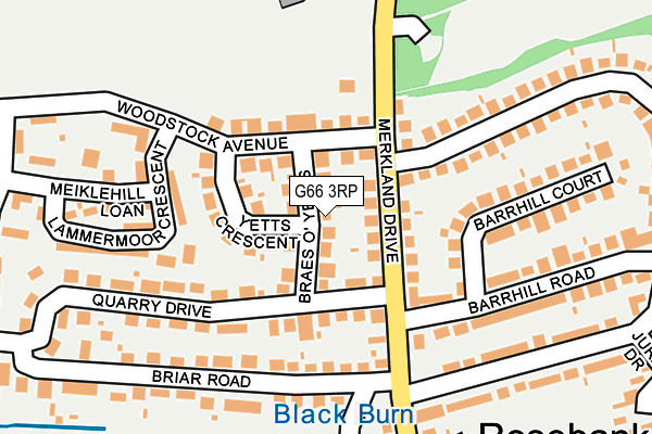 G66 3RP map - OS OpenMap – Local (Ordnance Survey)