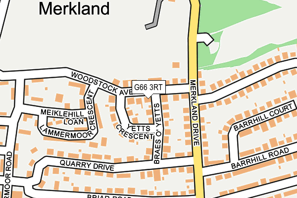 G66 3RT map - OS OpenMap – Local (Ordnance Survey)
