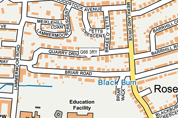G66 3RY map - OS OpenMap – Local (Ordnance Survey)