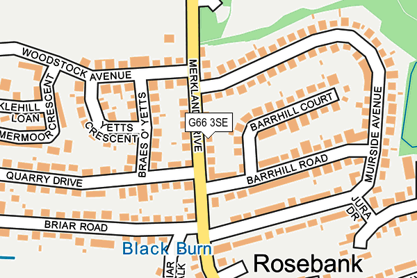 G66 3SE map - OS OpenMap – Local (Ordnance Survey)