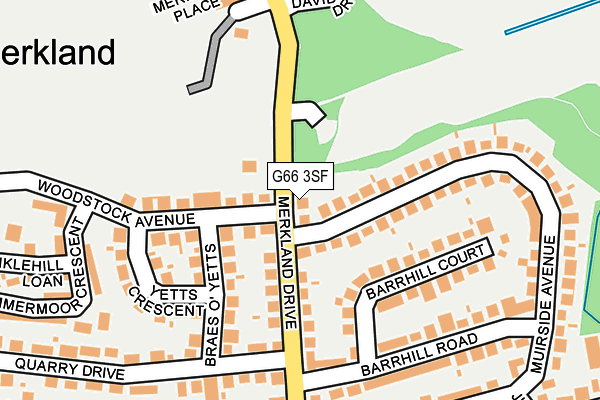 G66 3SF map - OS OpenMap – Local (Ordnance Survey)