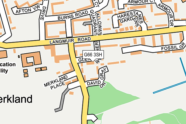 G66 3SH map - OS OpenMap – Local (Ordnance Survey)