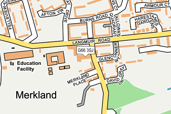 G66 3SJ map - OS OpenMap – Local (Ordnance Survey)