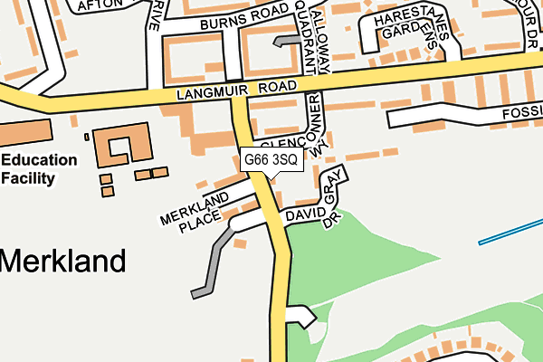 G66 3SQ map - OS OpenMap – Local (Ordnance Survey)