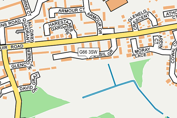 G66 3SW map - OS OpenMap – Local (Ordnance Survey)