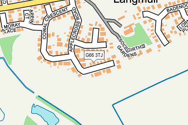G66 3TJ map - OS OpenMap – Local (Ordnance Survey)