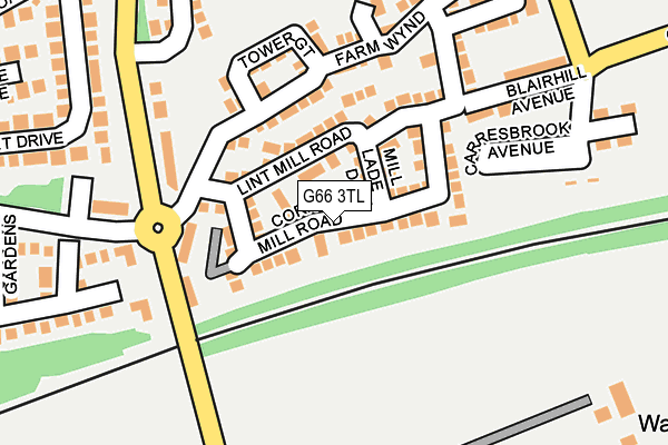 G66 3TL map - OS OpenMap – Local (Ordnance Survey)