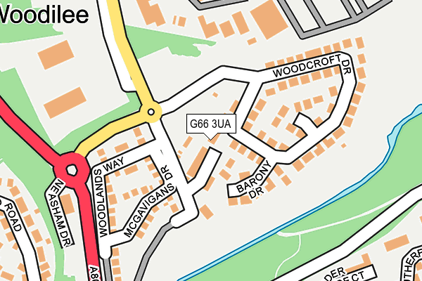 G66 3UA map - OS OpenMap – Local (Ordnance Survey)