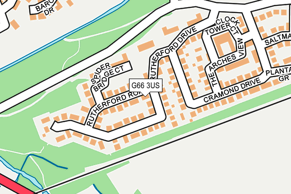 G66 3US map - OS OpenMap – Local (Ordnance Survey)
