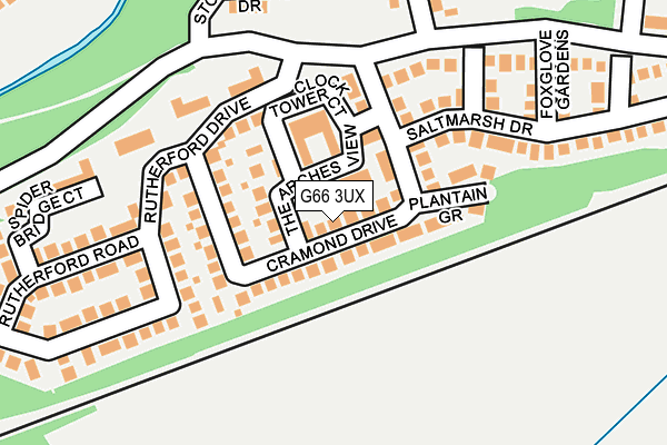 G66 3UX map - OS OpenMap – Local (Ordnance Survey)