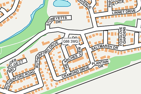 G66 3WG map - OS OpenMap – Local (Ordnance Survey)
