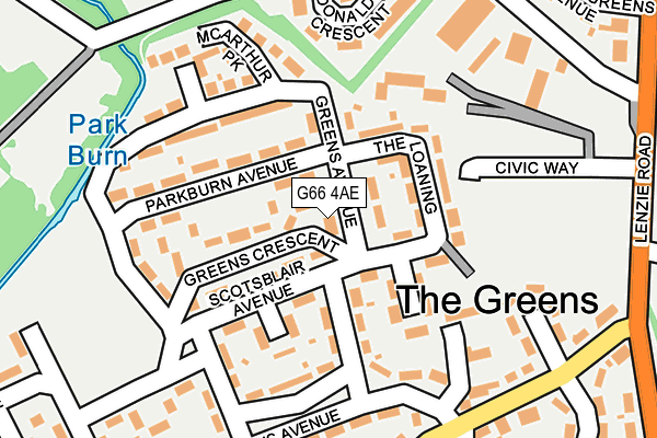 G66 4AE map - OS OpenMap – Local (Ordnance Survey)