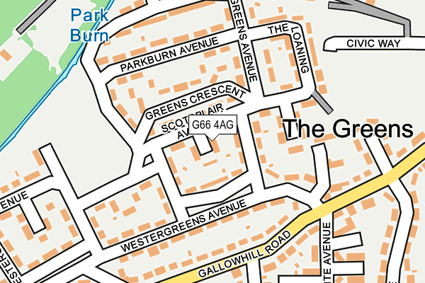 G66 4AG map - OS OpenMap – Local (Ordnance Survey)
