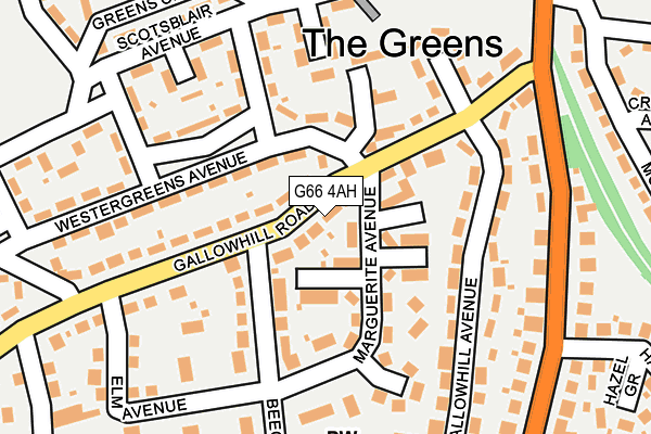 G66 4AH map - OS OpenMap – Local (Ordnance Survey)