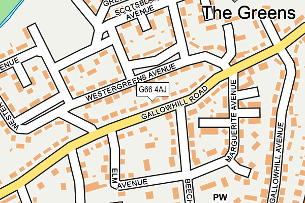 G66 4AJ map - OS OpenMap – Local (Ordnance Survey)