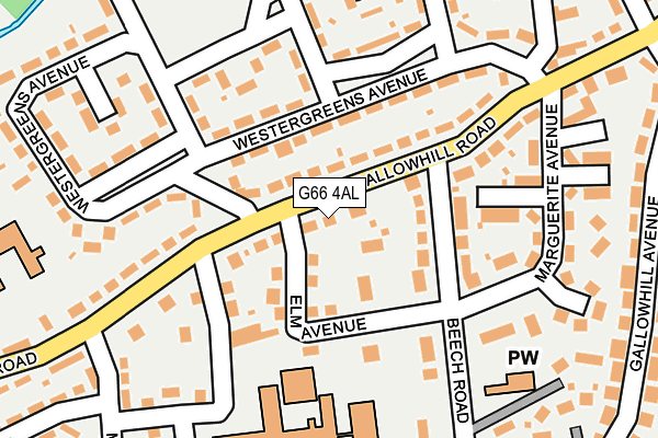G66 4AL map - OS OpenMap – Local (Ordnance Survey)