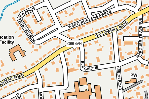 G66 4AN map - OS OpenMap – Local (Ordnance Survey)