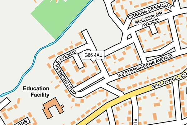 G66 4AU map - OS OpenMap – Local (Ordnance Survey)