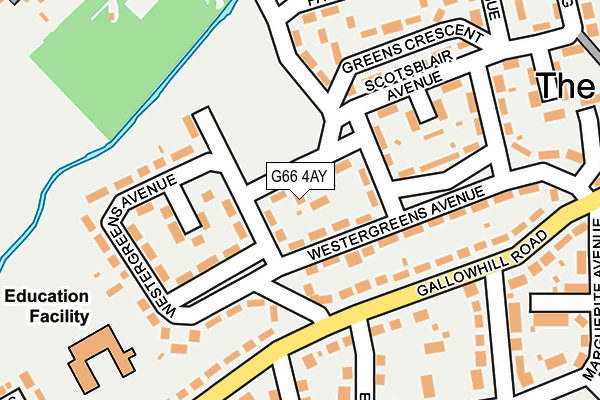 G66 4AY map - OS OpenMap – Local (Ordnance Survey)