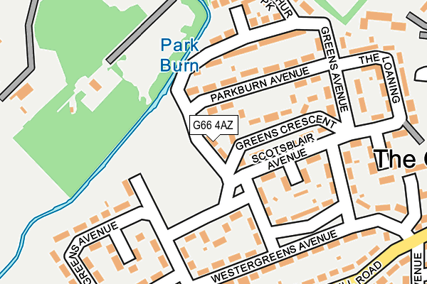 G66 4AZ map - OS OpenMap – Local (Ordnance Survey)