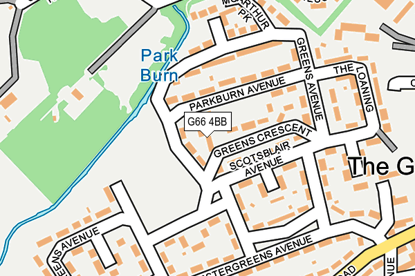 G66 4BB map - OS OpenMap – Local (Ordnance Survey)