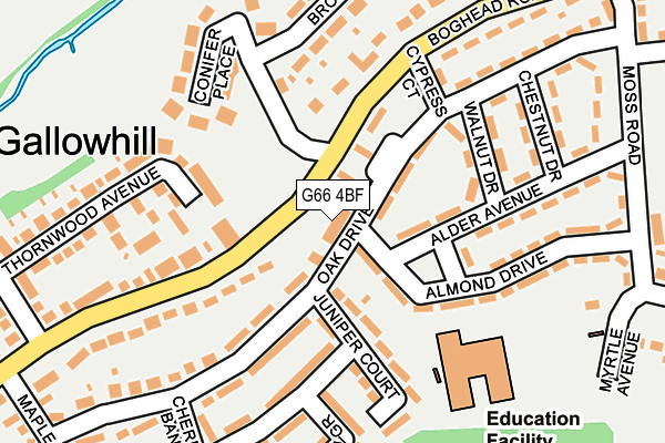 G66 4BF map - OS OpenMap – Local (Ordnance Survey)