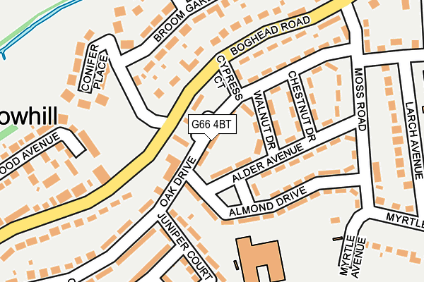 G66 4BT map - OS OpenMap – Local (Ordnance Survey)