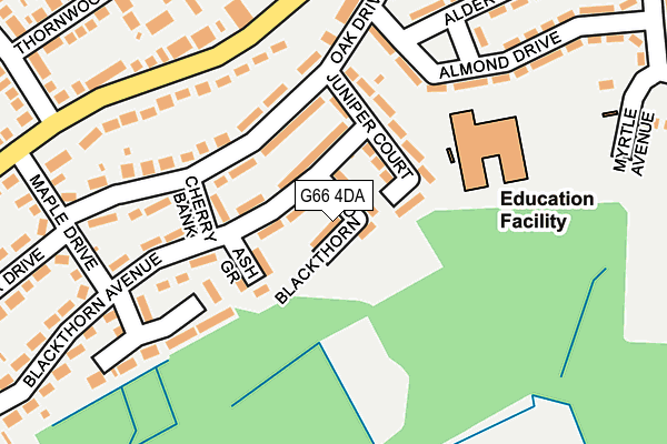 G66 4DA map - OS OpenMap – Local (Ordnance Survey)