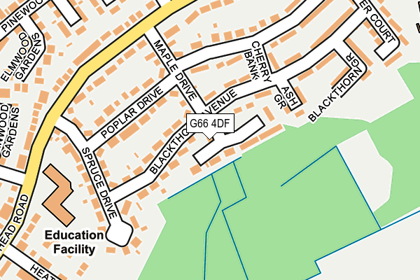 G66 4DF map - OS OpenMap – Local (Ordnance Survey)