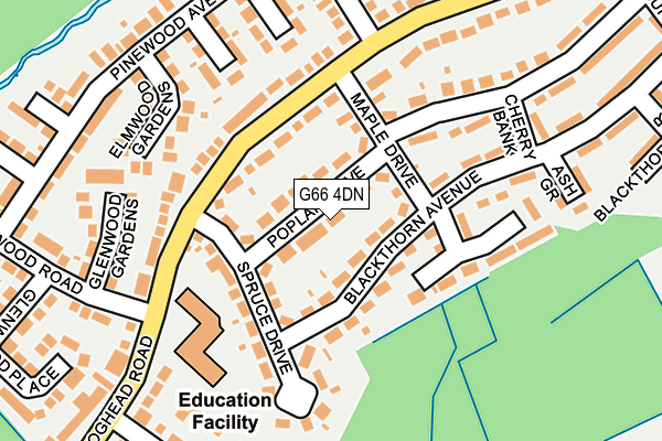 G66 4DN map - OS OpenMap – Local (Ordnance Survey)