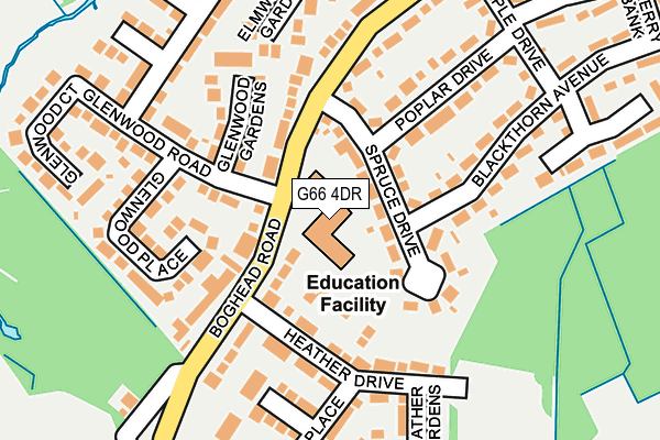 G66 4DR map - OS OpenMap – Local (Ordnance Survey)