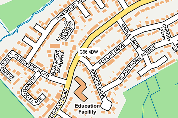 G66 4DW map - OS OpenMap – Local (Ordnance Survey)