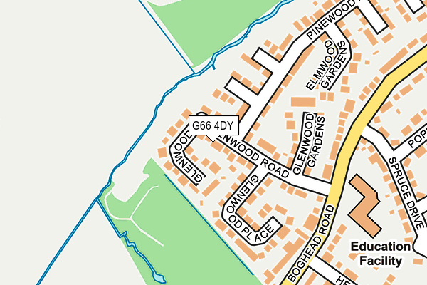 G66 4DY map - OS OpenMap – Local (Ordnance Survey)