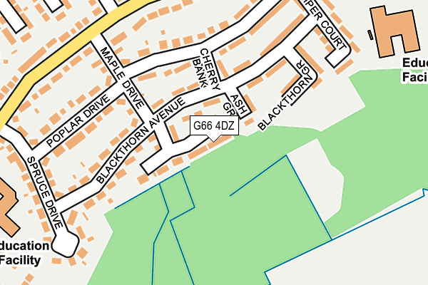 G66 4DZ map - OS OpenMap – Local (Ordnance Survey)
