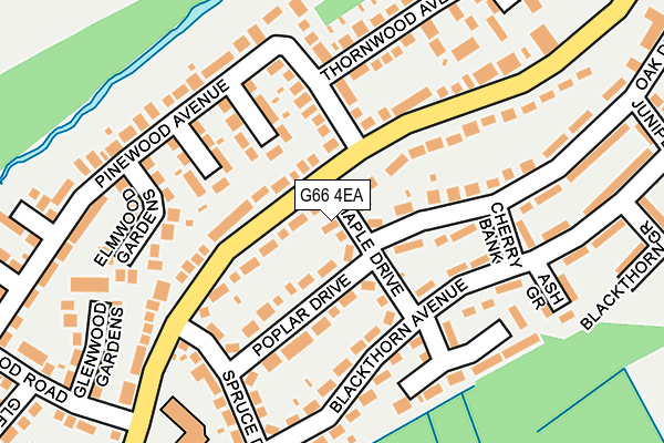 G66 4EA map - OS OpenMap – Local (Ordnance Survey)