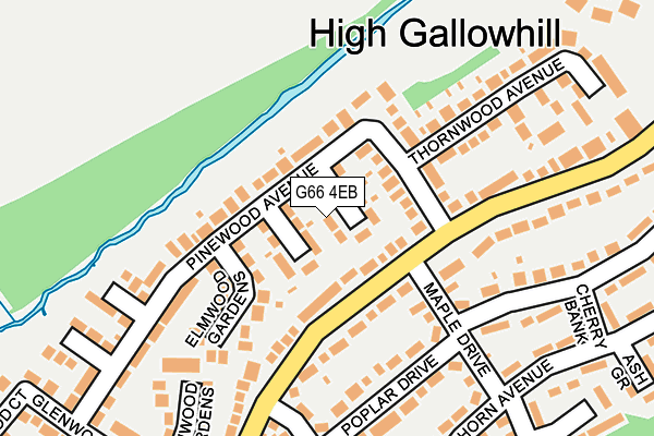 G66 4EB map - OS OpenMap – Local (Ordnance Survey)