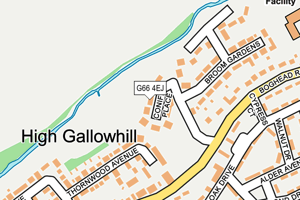 G66 4EJ map - OS OpenMap – Local (Ordnance Survey)