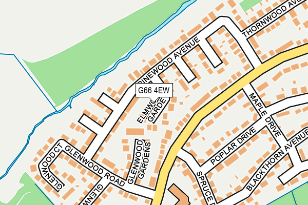 G66 4EW map - OS OpenMap – Local (Ordnance Survey)