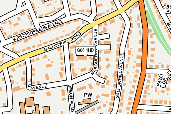 G66 4HD map - OS OpenMap – Local (Ordnance Survey)