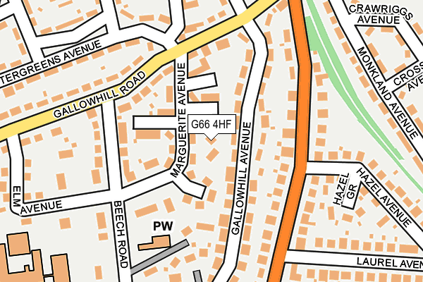 G66 4HF map - OS OpenMap – Local (Ordnance Survey)