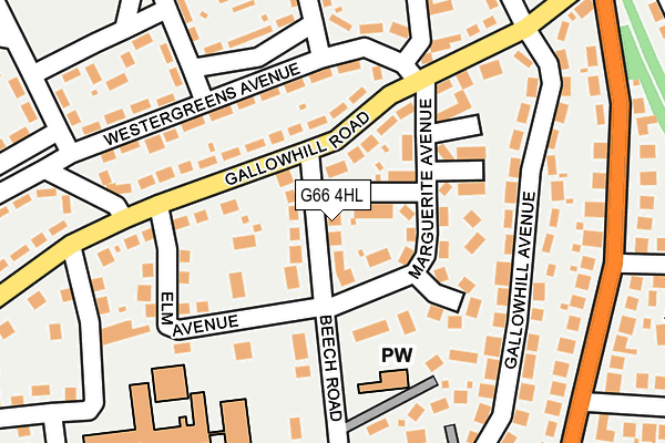 G66 4HL map - OS OpenMap – Local (Ordnance Survey)