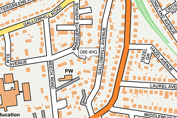 G66 4HQ map - OS OpenMap – Local (Ordnance Survey)