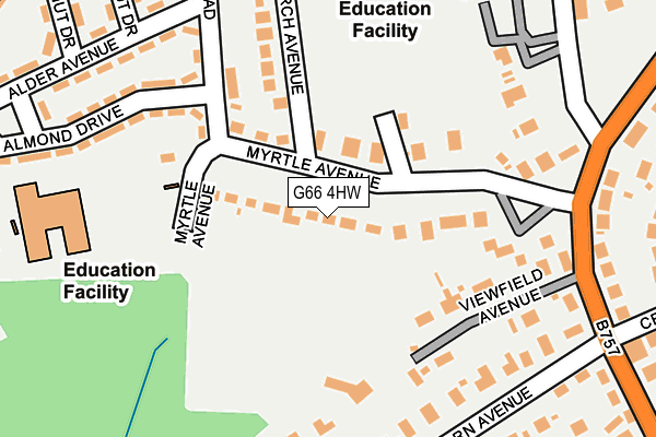 G66 4HW map - OS OpenMap – Local (Ordnance Survey)