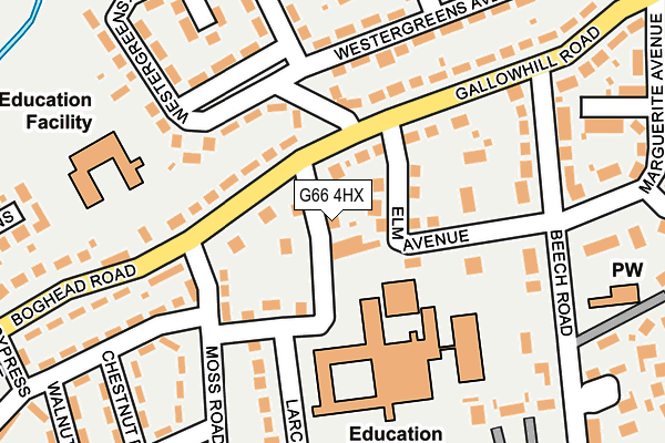 G66 4HX map - OS OpenMap – Local (Ordnance Survey)